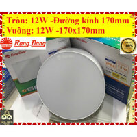 (Chính hãng) Đèn Led ốp nổi trần (Vuông & Tròn) 12W Đổi 3 Màu Rạng Đông -Đường kính 170mm -Chip hàn quốc Model LN29N