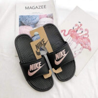 CHÍNH HÃNG - DÉP NIKE_ SLIDES - DÉP QUAI NGANG MÀU ĐEN HỒNG