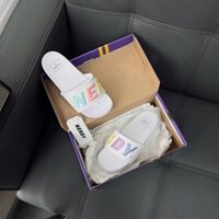 [CHÍNH HÃNG] Dép quai ngang NERDY màu Trắng logo Cầu Vồng 2022