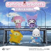 Chính Hãng Điểm Sanrio Rainy Day Series Chơi Thời Trang Hộp Mù Làm Bằng Tay Clow M Pacha Dog Pom Purin Đồ Trang Trí
