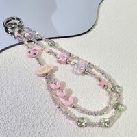 Chính Hãng Điện Thoại Di Động Dây Xích Hợp Kim Pha Lê ins Dây Xích Treo Mặt Dây Chuyền Đính Hạt Khóa Mặt Dây Chuyền Vòng Tay