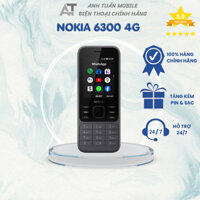 (CHÍNH HÃNG) ĐIỆN THOẠI NOKIA 6300 4G , 2 SIM NANO,LOA TO,PIN TRÂU,SỐ TO,CÓ BÁO SỐ,NGHE FM KHÔNG DÂY( BẢO HÀNH 12 THÁNG)