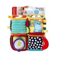 [Chính Hãng] Đồ chơi hình khối bằng vải Infantino Discover & Play Soft Blocks