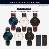 [Chính Hãng] Đồng Hồ Nam Dây Da Daniel Wellington Classic Sheffield Silver Black Size 40mm Chinh Hãng