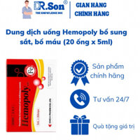 ✅[Chính Hãng] Dung dịch uống Hemopoly bổ sung sắt, bổ máu (20 ống x 5ml)