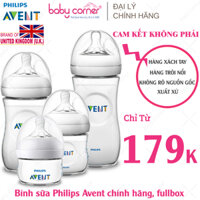[Chính Hãng, Fullbox] Bình Sữa Philips Avent Mô Phỏng Tự Nhiên Nhựa PP 60ml/ 125ml/ 260ml/ 330ml