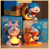 [Chính hãng Fullbox] Đèn ngủ Doraemon lớn 17cm trang trí bàn học, phòng ngủ sạc USB type C - Mô hình Doremon cao cấp
