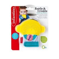 [Chính Hãng] Gặm nướu cho bé Infantino hình bao tay Rattle & Crinkle Teething