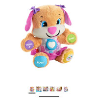 🇺🇸CHÍNH HÃNG GẤU BÔNG Fisher-Price Laugh & Learn Baby & Toddler Toy Smart Stages Sis Interactive Plush Dog with Music