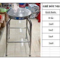 [CHÍNH HÃNG ]GHẾ ĐỐT NHANG INOX QUI PHÚC, GHẾ CAO INOX 80cm/1m2/1m4/1m6