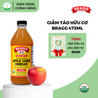 [CHÍNH HÃNG] Giấm Táo Hữu Cơ Bragg 473ml - Hàng Mỹ - Date 2028 - Dấm Táo Giảm Cân Ăn Kiêng Eatclean