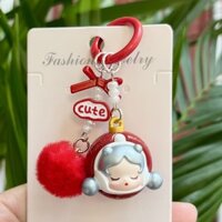 Chính Hãng Giáng Sinh Bóng Series Dễ Thương Lông Thú Nhỏ Bóng Mặt Dây Chuyền Móc Khóa Điện Thoại Di Động