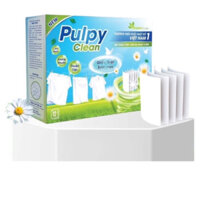 [Chính hãng] Giấy giặt sinh học Pulpy Clean hộp 50 tờ - Giặt sạch nhanh, an toàn, tiết kiệm