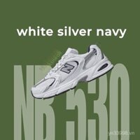 [Chính Hãng] Giày Newbalance 530 màu trắng bạc trọn hộp