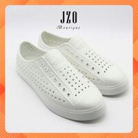 [Chính hãng] Giày nhựa lỗ nam nữ đi mưa đi biển Urban D2001 siêu nhẹ, chống nước - Trắng trơn