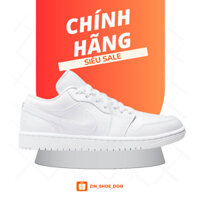 [CHÍNH HÃNG] Giày Nike Air Jordan 1 Retro Low Pure Platinum 553558-111 thể thao nam nữ, Jd1 triple white fulbox