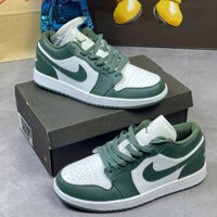 [CHÍNH HÃNG] Giày Nike Air Jordan 1 Low Galactic Jade AUTHENTIC. Giày Sneaker JĐ Trắng Xanh Rêu