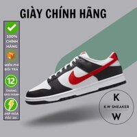 (Chính Hãng) Giày Nike Dunk Low ‘Black White Red’ FB3354-001
