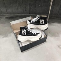 [CHÍNH HÃNG] Giày Sneaker MLB Chunky High Canvas Cổ Cao - logo NY  màu Đen - CODE: 32SHU1111-50L