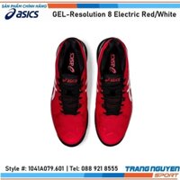 [Chính hãng] Giày Tennis Asics Gel-Resolution 8 Electric Red/White 1041A079.601 Năm 2022 👌🏻 🌴