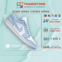 [CHÍNH HÃNG] Giày thể thao nam nữ xanh trắng giày AIR JORDAN 1 LOW 'ALUMINUM'_hàng chính hãng- NJ1LA