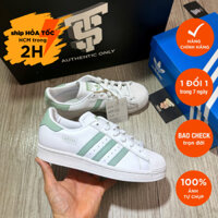 [CHÍNH HÃNG] Giày thể thao ADIDAS SUPERSTAR WHITE HAZY GREEN IG4541 Full Box Tag Auth