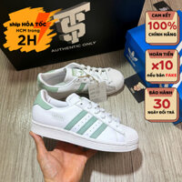 [CHÍNH HÃNG] Giày thể thao ADIDAS SUPERSTAR WHITE HAZY GREEN IG4541 Full Box Tag Auth