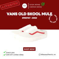 [CHÍNH HÃNG] Giày Vans Old Skool Mule White Red