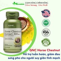 [CHÍNH HÃNG] GNC Horse Chestnut Extract 300mg - Viên chiết xuất từ hạt dẻ ngựa hỗ suy giãn tĩnh mạch chân