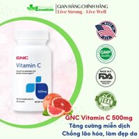 [CHÍNH HÃNG] GNC Vitamin C 500mg, bổ sung vitamin C hữu cơ, nụ hoa tầm xuân, tăng cường đề kháng, chống lão hóa, đẹp da