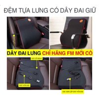 [Chính hãng] Gối tựa đầu tựa lưng ô tô Fuman cao su non cao cấp- Loại có dây đai giữ phía sau tựa lưng