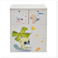 {Chính Hãng} [🚨Hoả tốc 1h] Tủ nhựa 3 tầng Pucca Song Long có khoá