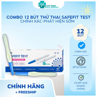 (CHÍNH HÃNG, HỎA TỐC) Combo 12 bút thử thai cao cấp Safefit test phát hiện thai sớm độ chính xác 99.9%