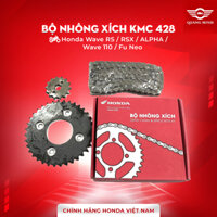 [CHÍNH HÃNG HONDA] Bộ nhông xích KMC 428 Honda Wave RS / RSX / ALPHA / Wave 110 / Fu Neo
