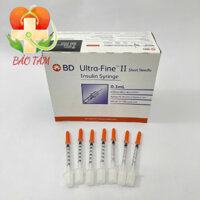 [CHÍNH HÃNG HỘP 100 CÁI] Bơm tiêm tiểu đường 0,3ml BD Ultra Fine II, kim chích insulin