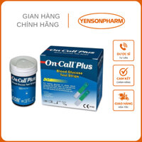 (CHÍNH HÃNG) Hộp 50 Que Thử Đường Huyết On Call Plus + Tặng Thêm 50 Kim Chích Máu
