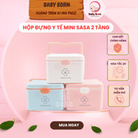 {CHÍNH HÃNG} - Hộp y tế mini hộp đựng thuốc và dụng cụ y tế mẫu mới 2 tầng có quai xách tiện lợi