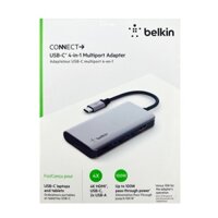 [Chính hãng] Hub chuyển Belkin USB-C 4 in 1 Multiport Adapter 60W 100W