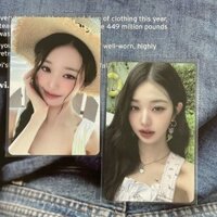 Chính Hãng IVE Fu Mùa Hè pb Chắc Chắn Phù Hợp Với Zhang Yuanying Photocard Bể Bơi Bông Tai Tròn Mũ Rơm Tròn