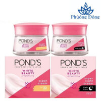 Chính hãng Kem Dưỡng Da Ngày Và Đêm Trắng Hồng Rạng Rỡ Ponds White Beauty 50g (Pond's)