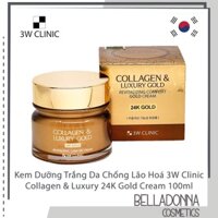 [CHÍNH HÃNG] Kem Dưỡng Trắng Da, Chống Lão Hoá Tinh Chất Vàng 24K 3W Clinic Collagen & Luxury 24K Gold Cream 100ml