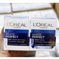 Chính hãng Kem dưỡng trắng sáng đều màu da Loreal White Perfect 50ml