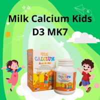 (Chính Hãng) kẹo canxi tăng chiều cao milk calcium kids d3 mk7 cho bé tùe 6m