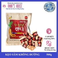 [CHÍNH HÃNG] Kẹo Sâm Hàn Quốc Red Ginseng Không Đường Túi 500Gr