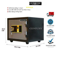 Chính Hãng Két Sắt Mini Chống Cháy Century CF356VT Vân Tay Cao Cấp Tinh Tế Đẹp Sang Trọng ]