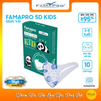 CHÍNH HÃNG Khẩu trang y tế trẻ em quai vải Famapro 5D Mask Kid - Bé Dưới 10 Tuổi  HỘP  - DOREMON - 1 HỘP