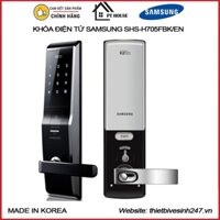 [CHÍNH HÃNG] Khóa điện tử Samsung SHS-H705FBK/EN nhập khẩu Hàn Quốc - Khóa cửa điện tử thông minh vân tay, bluetooth