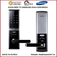 [CHÍNH HÃNG] Khóa điện tử Samsung SHS-H705FMK/EN nhập khẩu Hàn Quốc - Khóa cửa điện tử thông minh vân tay, bluetooth