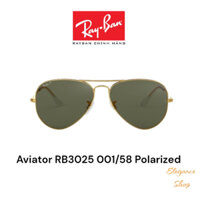 [Chính hãng] Kính Mát Ray- Ban Aviator RB3025 001/58 Green Polarized Chống tia UV, Kính Râm RayBan ELEGANCE Shop