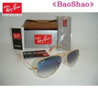 [Chính Hãng] Kính râm ray/Ban khung mới màu vàng Aviator màu xanh dương chính hãng Gradient RB3025 001/3F 58mm trung bình